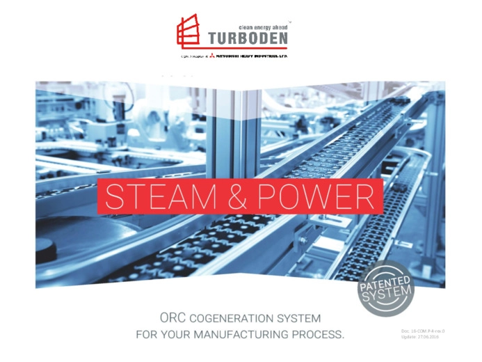 Steam & Power  Il nuovo sistema cogenerativo ORC per i processi manifatturieri