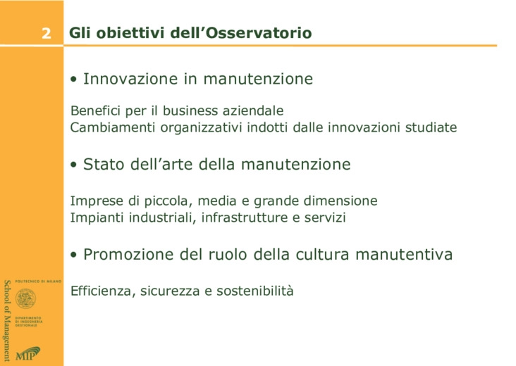 Strategie per migliorare il servizio manutenzione tramite il condition monitoring