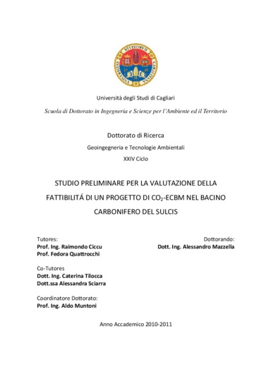 Studio preliminare per la valutazione della fattibilità di un progetto