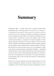 Study of the mechanical behavior of high cis-polybutadiene rubber: structure