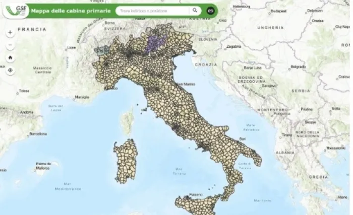 Supporto del GSE ai Comuni: Mappa delle Cabine Primarie e