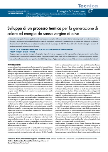 Sviluppo di un processo termico per la generazione di calore