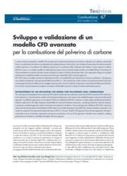 Sviluppo e validazione di un modello CFD avanzato per la combustione del polverino di carbone
