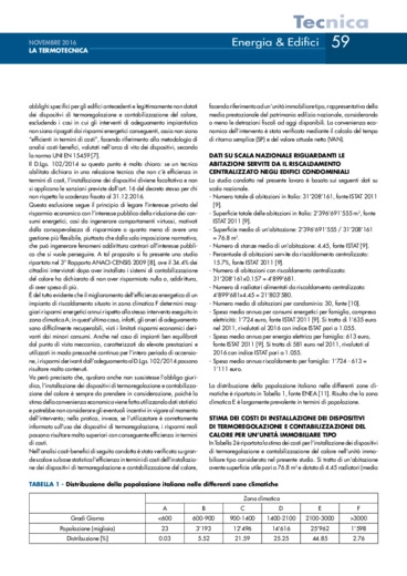 Termoregolazione e contabilizzazione: convenienza economica per zona climatica di unit immobiliare italiana tipo