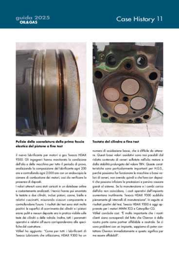 Texaco HDAX 9300 SAE 40, lubrificante per motori a gas: approvazione da parte di MWM TCG e Caterpillar CG