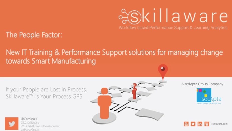The People Factor: nuove soluzioni di Performance Support per lo Smart Manufacturing
