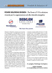 The Power of 10 la soluzione vincente per la cogenerazione ad alta intensit energetica