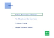 The RES sector and Enel Green Power