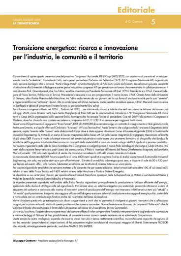 Transizione energetica: ricerca e innovazione per l'industria, le comunit e il territorio