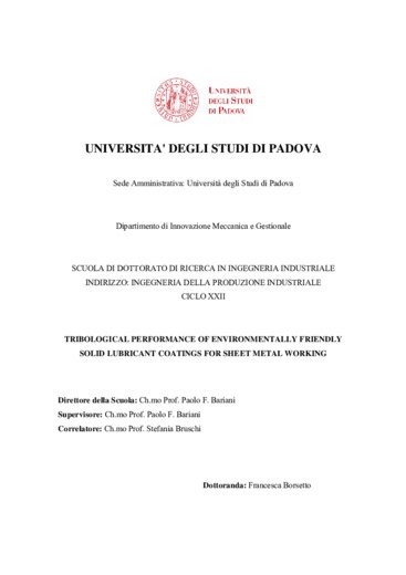 Tribological performance of environmentally friendly solid lubricant coatings for sheet