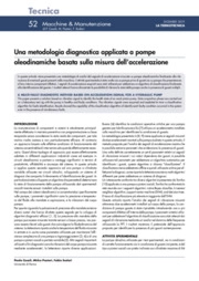 Una metodologia diagnostica applicata a pompe oleodinamiche basata sulla misura dell