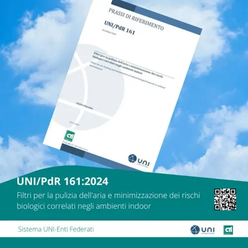 UNI/PdR 161:2024 Filtri per la pulizia dell'aria