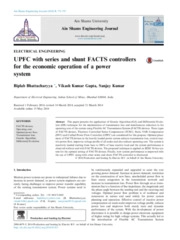 UPFC with series and shunt FACTS controllers for the economic operation of a power system