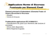 Valutazione dei parametri SIL per elementi finali di sistemi strumentati