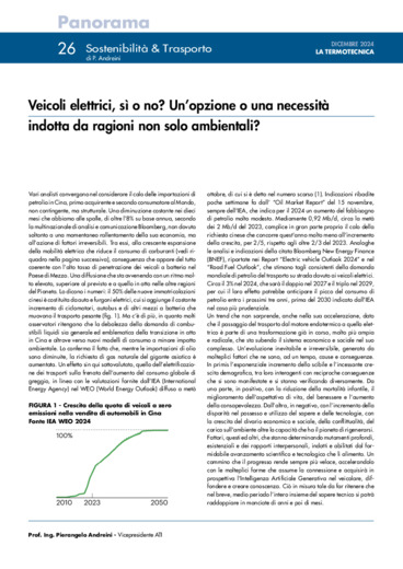 Veicoli elettrici, s o no? Un'opzione o una necessit indotta da ragioni non solo ambientali?