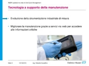 W@M: piattaforma web di Life Cycle Management. Migliorare la manutenzione